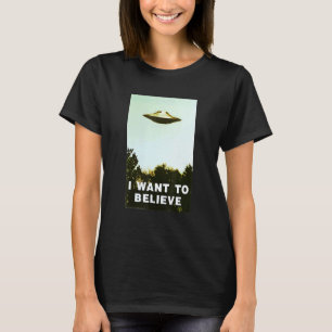 Alienígena Ufo Camisa De Caçador Eu Quero Acredita