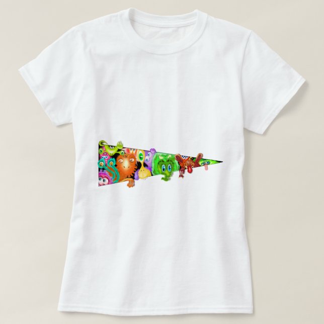 Aliens curiosos T-Shirt engraçado (Frente do Design)