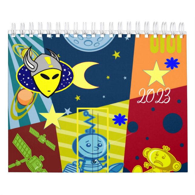 aliens de Calendário 2023, Espaço, Astronautas (Capa)