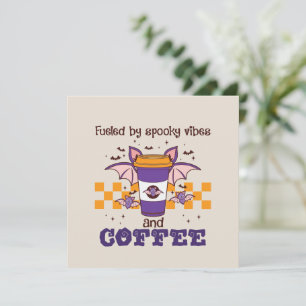 Alimentado por Spooky Vibes e Café - Bat Halloween