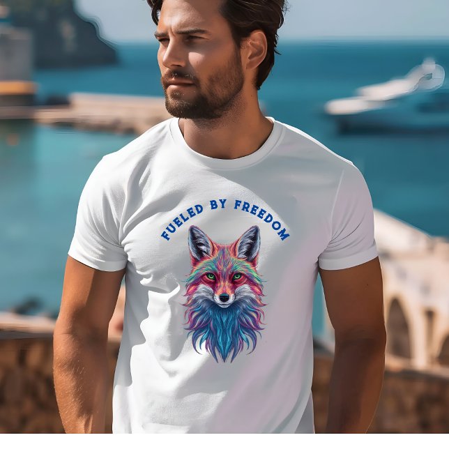 Alimentado por T-Shirt de lobo selvagem livre (Criador carregado)