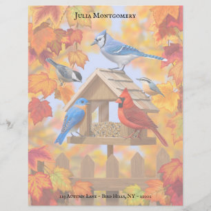 Alimentador de aves de outono do Cardeal Chickadee