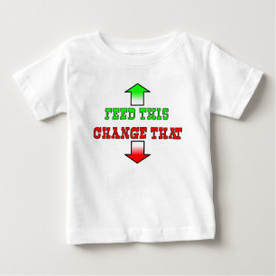 Alimente este humor engraçado do t-shirt do bebê