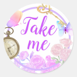 Alisa no adesivo clássico redondo de Onederland