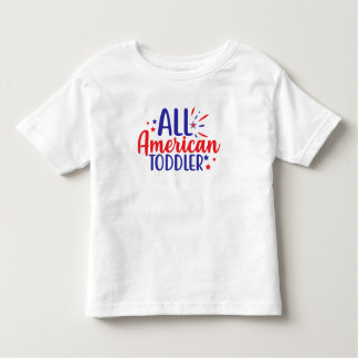 "All American Toddler 4 de julho T-Shirt for Kids"