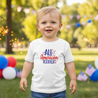 "All American Toddler 4 de julho T-Shirt for Kids"