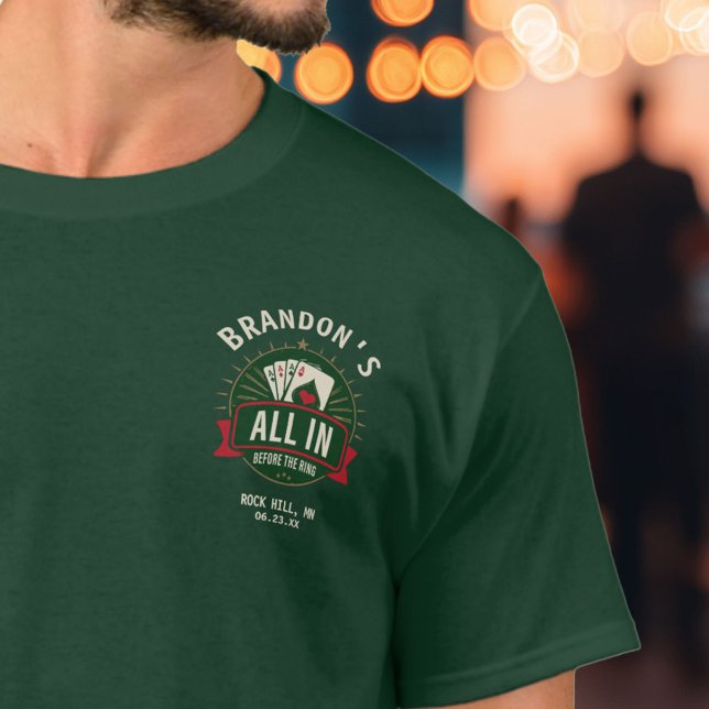 “All In Before the Ring” Camisa de Poker para Desp (Criador carregado)