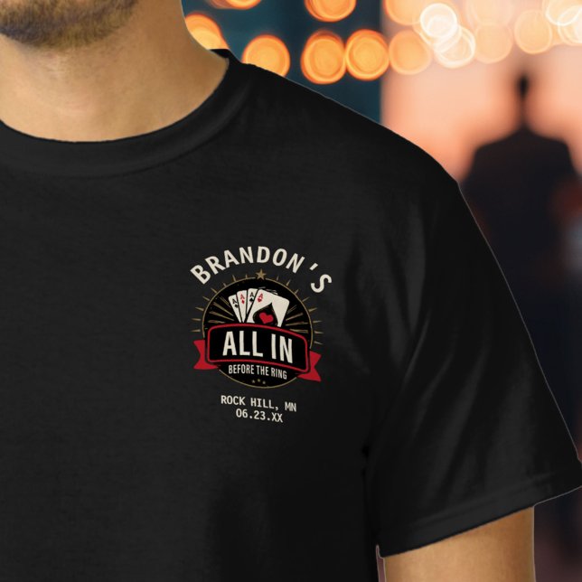 “All In Before the Ring” Camisa de Poker para Desp (Criador carregado)