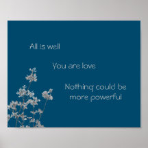 "All is well" Poster (Azul)