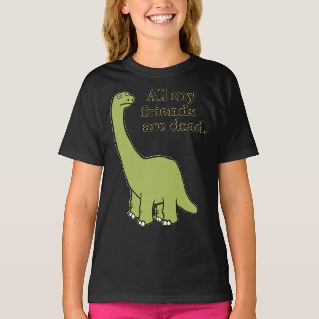 All My Friends are Dead Dinosaur Essential T-Shirt (Frente)