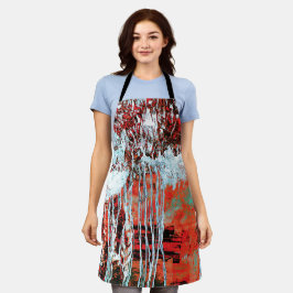 All‑Over Print Apron – Corrosion Pulse