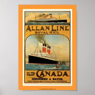 Allan Line Steamship Poster