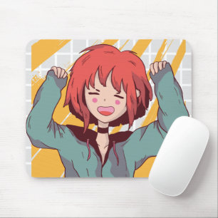 Allegre Mouse Pad de Grade com Garota de Anime
