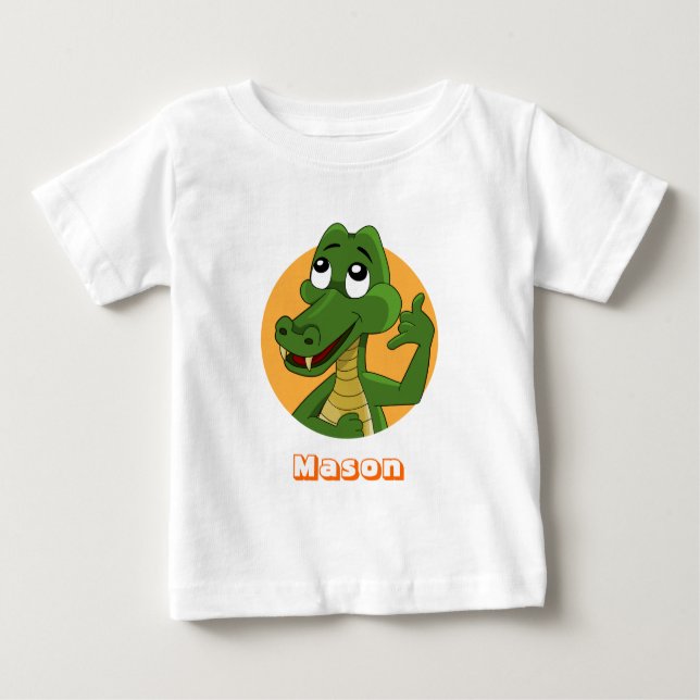 Alligator cartoon T-Shirt (Frente)