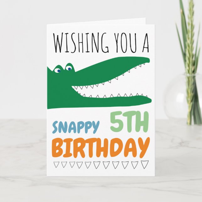 Alligator Chomp, Cartão de Saudação de Aniversário (Frente)