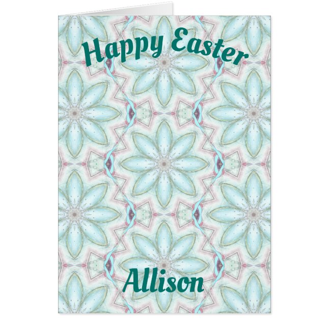 ALLISON ~ Padrão personalizado do cartão de Páscoa (Frente)