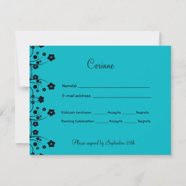 Allison Rachel Flowers & Pearls RSVP (Frente)