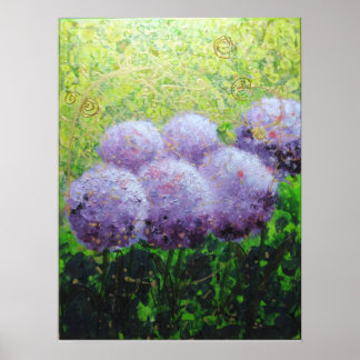 Alliums em Laycock 18inx24in Poster Matte