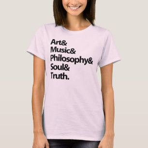 alma da música da filosofia arte do t-shirt das