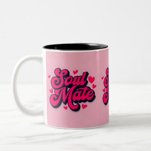 Almoça Mate Mug - Xícara de Café Rosa E Vermelho