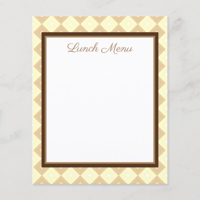 Almoço Brown e Janto no Design de Diamond (Frente)