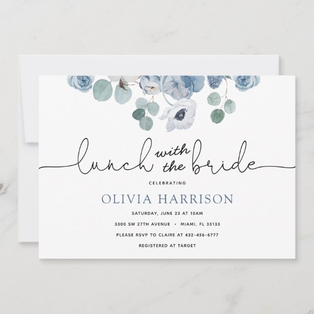 Almoço com o Convite para Chá Noiva (Frente)