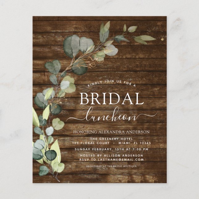 Almoço de Chá de Noiva com Verde de Eucalipto Econ (Frente)