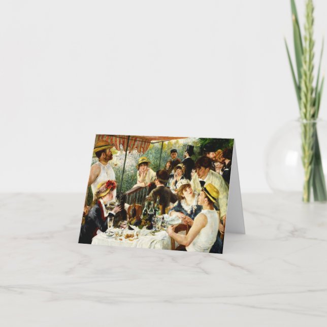 Almoço de Renoir do cartão de nota do partido do (Frente)