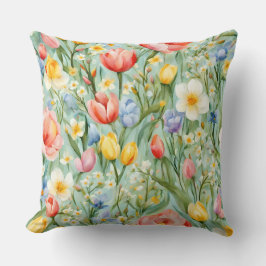Almofada С terrível Campo Floral Primavera. Pintura