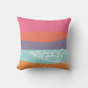 Almofada 感 de praia 恩 Travesseiro decorativo com melão sóli