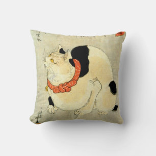 Almofada 日本猫, gato japonês do 国芳, Kuniyoshi, Uki
