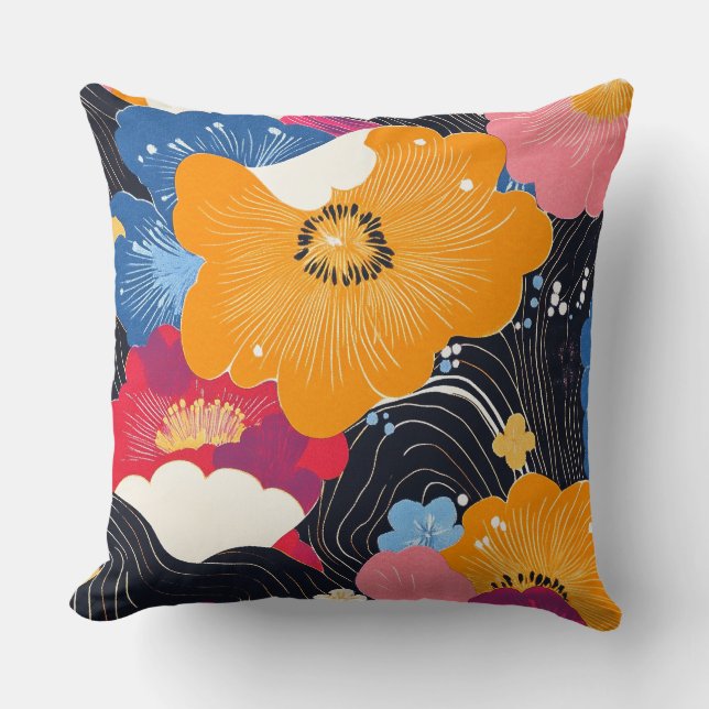 Almofada 百花繚乱 Reimagined4 (Frente)
