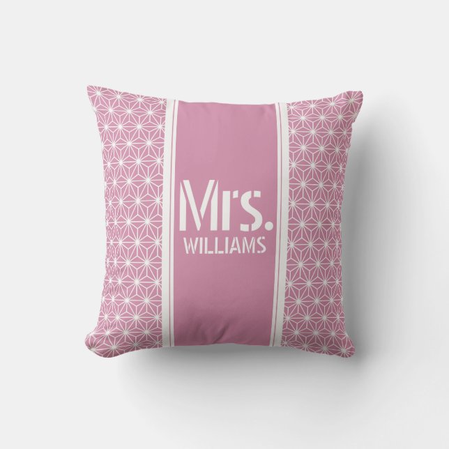 Almofada 麻 の 葉 ASANOHA | Padrão KIMONO japonês (Frente)