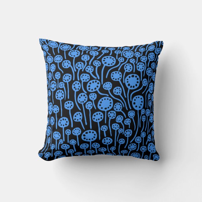 Almofada 090512 - Baby Blue on Black (Azul bebê em preto) (Frente)
