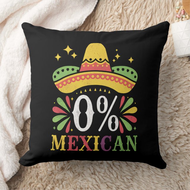 Almofada 0% Mexicano Zero Por Cento Engraçado Cinco De Maio (Cobertor)