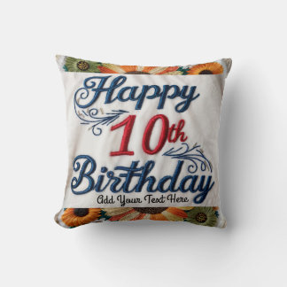 Almofada 10º aniversário Oferece um Travesseiro decorativo
