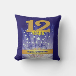 Almofada 12 anos NOME PERSONALIZADO 12 Aniversário de Etapa