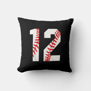 Almofada 12 Birthday Baseball Grande Número Doze
