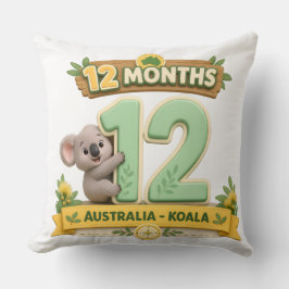 Almofada 12 Meses Bebê Marco Primeiro Aniversário