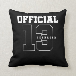 Almofada 13 de Aniversário Oficial de Treze Anos