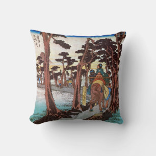 Almofada 15. 吉原宿, 広重 Yoshiwara-juku, Hiroshige, U