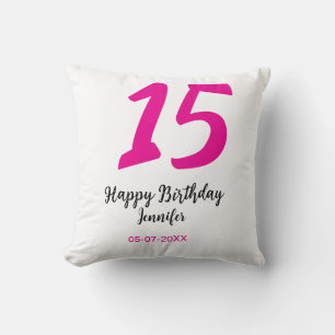 Almofada 15 aniversário quiencenera adicionar data ano mode