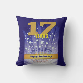 Almofada 17 anos NOME PERSONALIZADO 12 Aniversário de Etapa