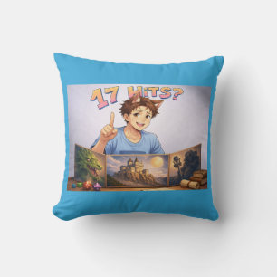 Almofada 17 HITS? Funny RPG Anime T-Shirt Dungeon Master