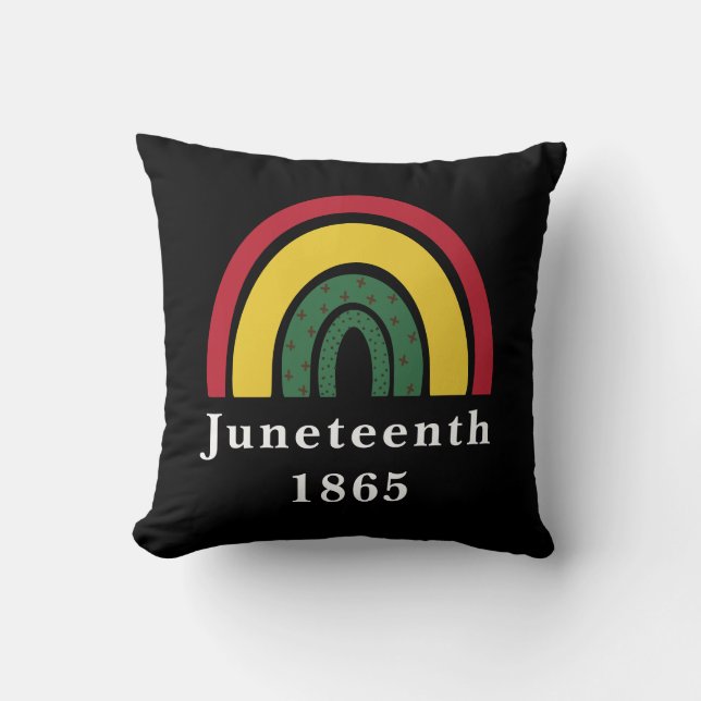 Almofada 18 de junho de 1865 História Negra Africana-Americ (Frente)