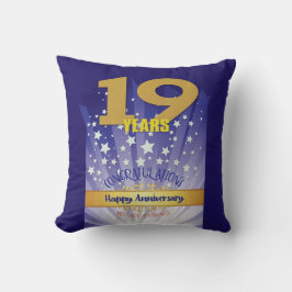 Almofada 19 anos NOME PERSONALIZADO 12 Aniversário da Etapa