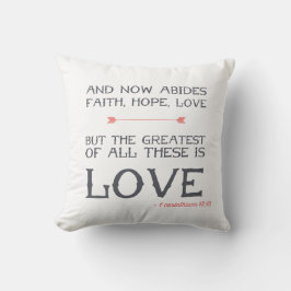 Almofada 1 arte do verso da bíblia do 13:13 % pipe% dos