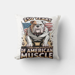 Almofada 250 Anos de Músculo Americano Bulldog