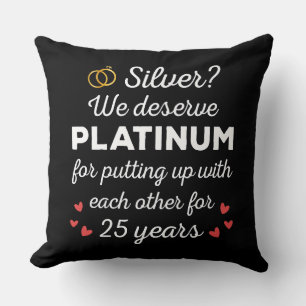 Almofada 25 Casamento I - Casal Engraçado Silver