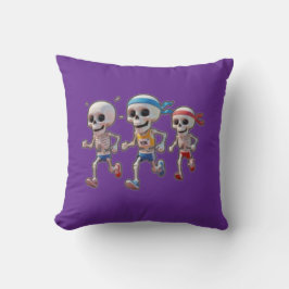 Almofada “3D Cartoon Skeleton Race • Funny Running Skeleton